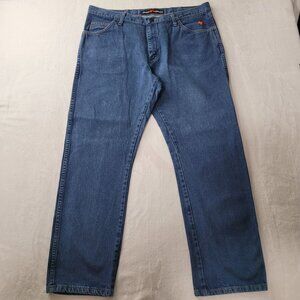 Wrangler Men's ARC Rated 21 Flame Resistant Regular Fit Blue Denim Jean Sz 38x32